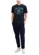 Thumbnail T-shirt en coton bleu marine à col rond avec un gros imprimé à l'avant - Image 5