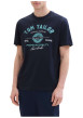 Thumbnail T-shirt en coton bleu marine à col rond avec un gros imprimé à l'avant - Image 6