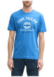 Thumbnail T-shirt en coton bleu à col rond avec un gros imprimé à l'avant - Image 4