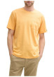 Thumbnail T-shirt en coton orange rayé à col rond avec une petite poche à la poitrine - Image 4