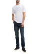 Thumbnail T-shirt en coton blanc à col rond avec un gros imprimé coloré rond à l'avant - Image 5