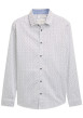 Thumbnail Chemise en coton blanche à petits imprimés avec une coupe ajustée