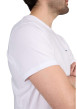 Thumbnail T-shirt en coton biologique blanc uni avec une coupe droite et un col rond - Image 4