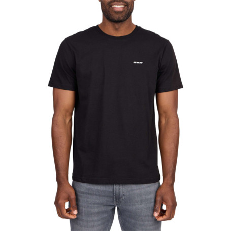 T-shirt en coton biologique noir uni avec une...