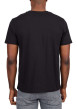 Thumbnail T-shirt en coton biologique noir uni avec une coupe droite et un col rond - Image 2