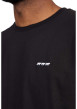 Thumbnail T-shirt en coton biologique noir uni avec une coupe droite et un col rond - Image 3