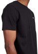 Thumbnail T-shirt en coton biologique noir uni avec une coupe droite et un col rond - Image 4