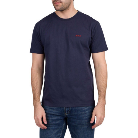 T-shirt en coton biologique marine uni avec...