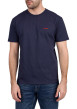 Thumbnail T-shirt en coton biologique marine uni avec logo iconique à l'avant