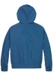 Thumbnail Coupe-vent à capuche zippé bleu uni avec une coupe droite et le logo imprimé - Image 2