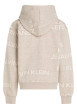 Thumbnail Sweat à capuche en coton beige avec un imprimé all-over et une coupe droite - Image 2