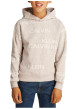 Thumbnail Sweat à capuche en coton beige avec un imprimé all-over et une coupe droite - Image 4