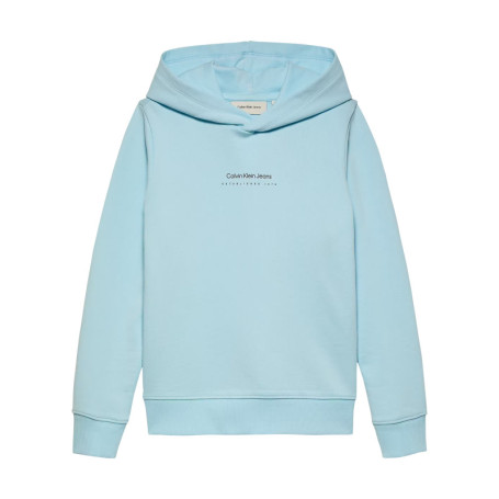 Sweat à capuche en coton bleu ciel avec un...