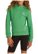 Thumbnail Sweat à capuche en coton vert uni avec une coupe droite et le logo imprimé - Image 5