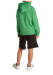 Thumbnail Sweat à capuche en coton vert uni avec une coupe droite et le logo imprimé - Image 6