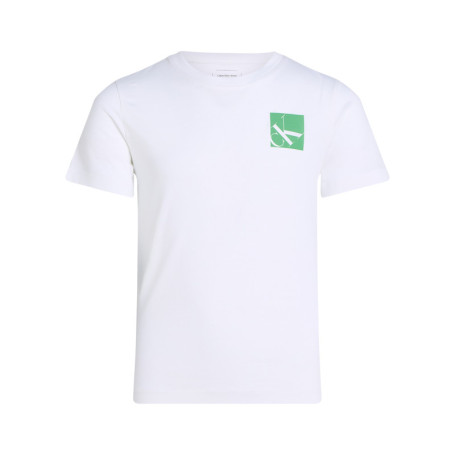 T-shirt en coton blanc uni avec une coupe...