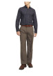 Thumbnail Chemise en coton marine liberty à coupe droite et col français - Image 4
