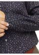Thumbnail Chemise en coton marine liberty à coupe droite et col français - Image 5