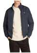 Thumbnail Blouson bleu marine uni avec une coupe droite et un col montant - Image 4