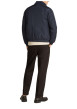 Thumbnail Blouson bleu marine uni avec une coupe droite et un col montant - Image 6