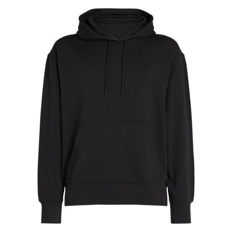 Sweat à capuche en coton noir avec une coupe...