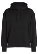 Thumbnail Sweat à capuche en coton noir avec une coupe droite et un imprimé au dos
