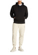 Thumbnail Sweat à capuche en coton noir avec une coupe droite et un imprimé au dos - Image 5