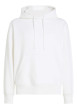 Thumbnail Sweat à capuche en coton blanc avec une coupe droite et un imprimé au dos