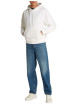 Thumbnail Sweat à capuche en coton blanc avec une coupe droite et un imprimé au dos - Image 6