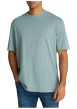 Thumbnail T-shirt en coton bleu uni à coupe oversize avec une écriture gaufrée à l'arrière - Image 4
