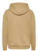 Thumbnail Sweat à capuche sable uni en coton avec une poche kangourou et nom de la marque - Image 2