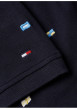 Thumbnail Polo noir uni en coton à coupe droite à col français et fermeture boutonnée - Image 3