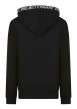 Thumbnail Sweat noir col à capuche avec liseret sur la capuche et marque sur la poitrine - Image 2