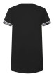 Thumbnail T-shirt noir uni col rond, à manches courtes avec liseret au nom de la marque - Image 2