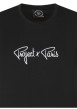 Thumbnail T-shirt noir uni col rond, à manches courtes avec liseret au nom de la marque - Image 3