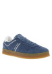 Thumbnail Tennis bleu ciel plate, à lacets plat avec surpiqûres ton sur ton - Image 3