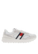 Thumbnail Baskets running blanches plates, à lacets et avec marque cousu sur la languette