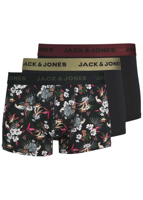 Lot de 3 Boxers classique en coton marine uni avec une taille élastiquée
