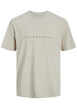 Thumbnail T-shirt en coton beige uni avec une coupe droite et un col rond
