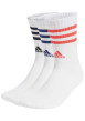 Thumbnail Lot de 3 paires de chaussettes hautes blanches à rayures colorées