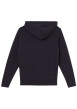 Thumbnail Sweat zippé en coton noir uni à coupe droite avec logo rouge et col à capuche - Image 2
