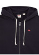 Thumbnail Sweat zippé en coton noir uni à coupe droite avec logo rouge et col à capuche - Image 3