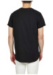 Thumbnail T-shirt en coton noir uni à coupe droite avec le logo brodé en petit - Image 2