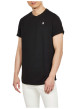 Thumbnail T-shirt en coton noir uni à coupe droite avec le logo brodé en petit - Image 3