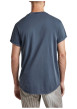 Thumbnail T-shirt en coton bleu uni avec une coupe droite et un col rond - Image 7