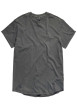 Thumbnail T-shirt en coton noir uni avec un col rond et une coupe droite - Image 6
