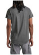 Thumbnail T-shirt en coton noir uni avec un col rond et une coupe droite - Image 7