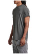 Thumbnail T-shirt en coton noir uni avec un col rond et une coupe droite - Image 9