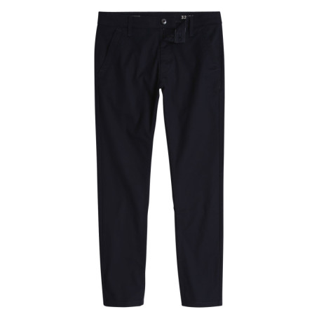 Pantalon chino en coton bleu marine uni à coupe...