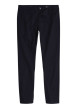 Thumbnail Pantalon chino en coton bleu marine uni à coupe skinny et à taille intermédiaire
